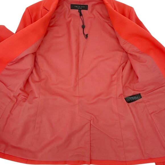 RAG & BONE Lexington Twill Blazer in Bright Pink 2 - Picture 6 of 11